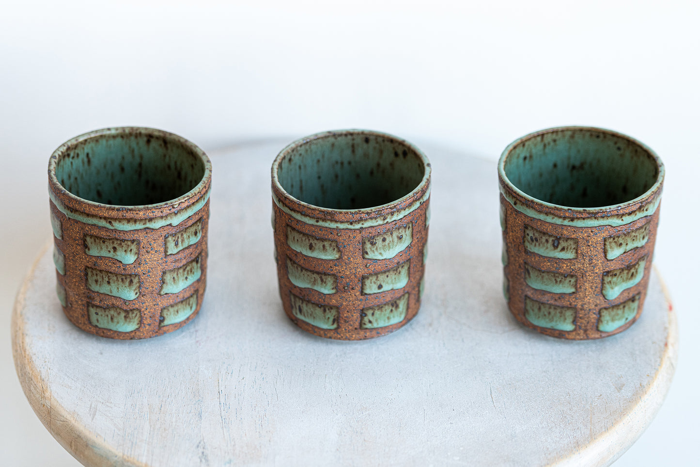 dot & dash stoneware vessel