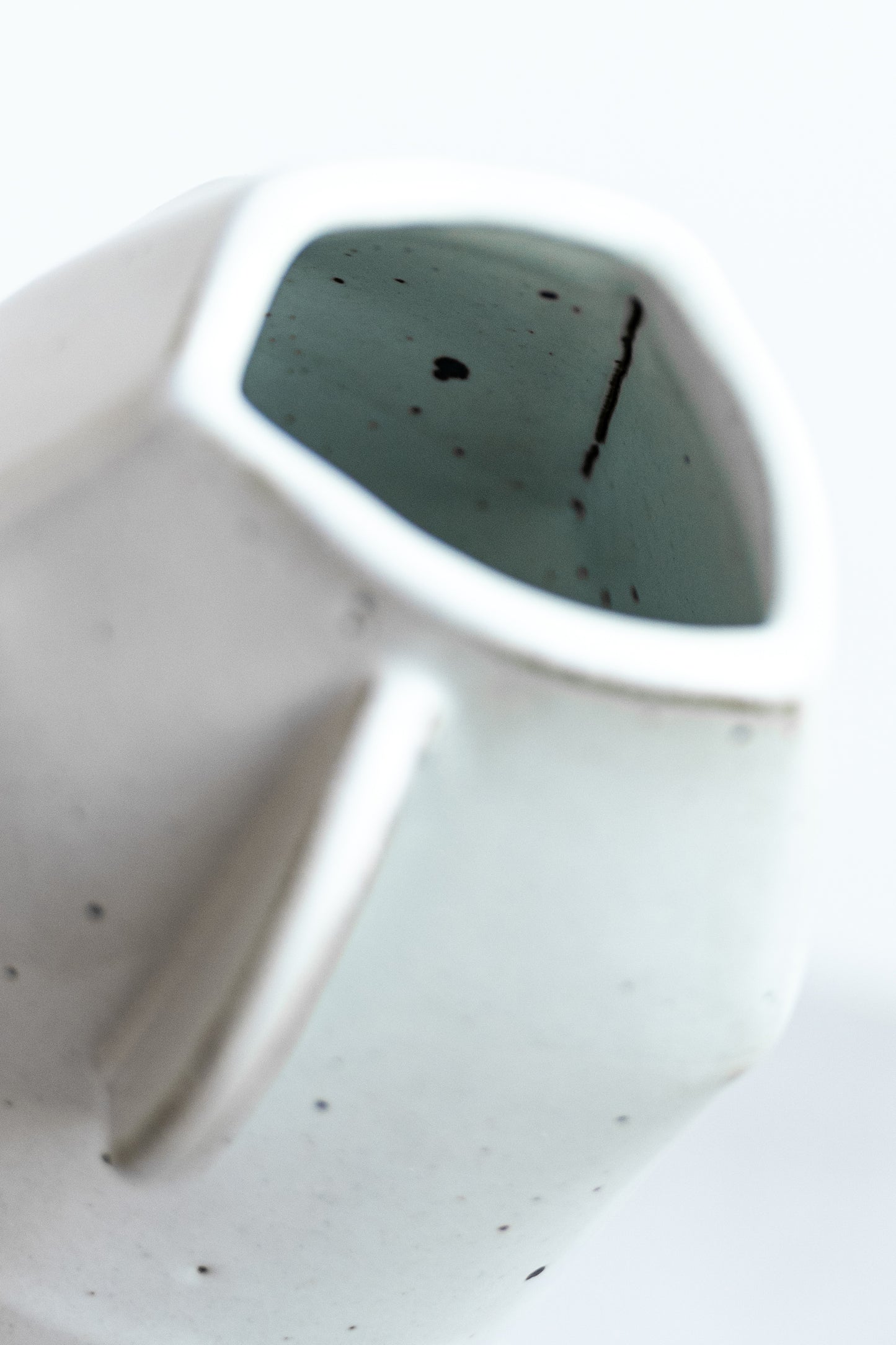 underdog small white stoneware dino vase