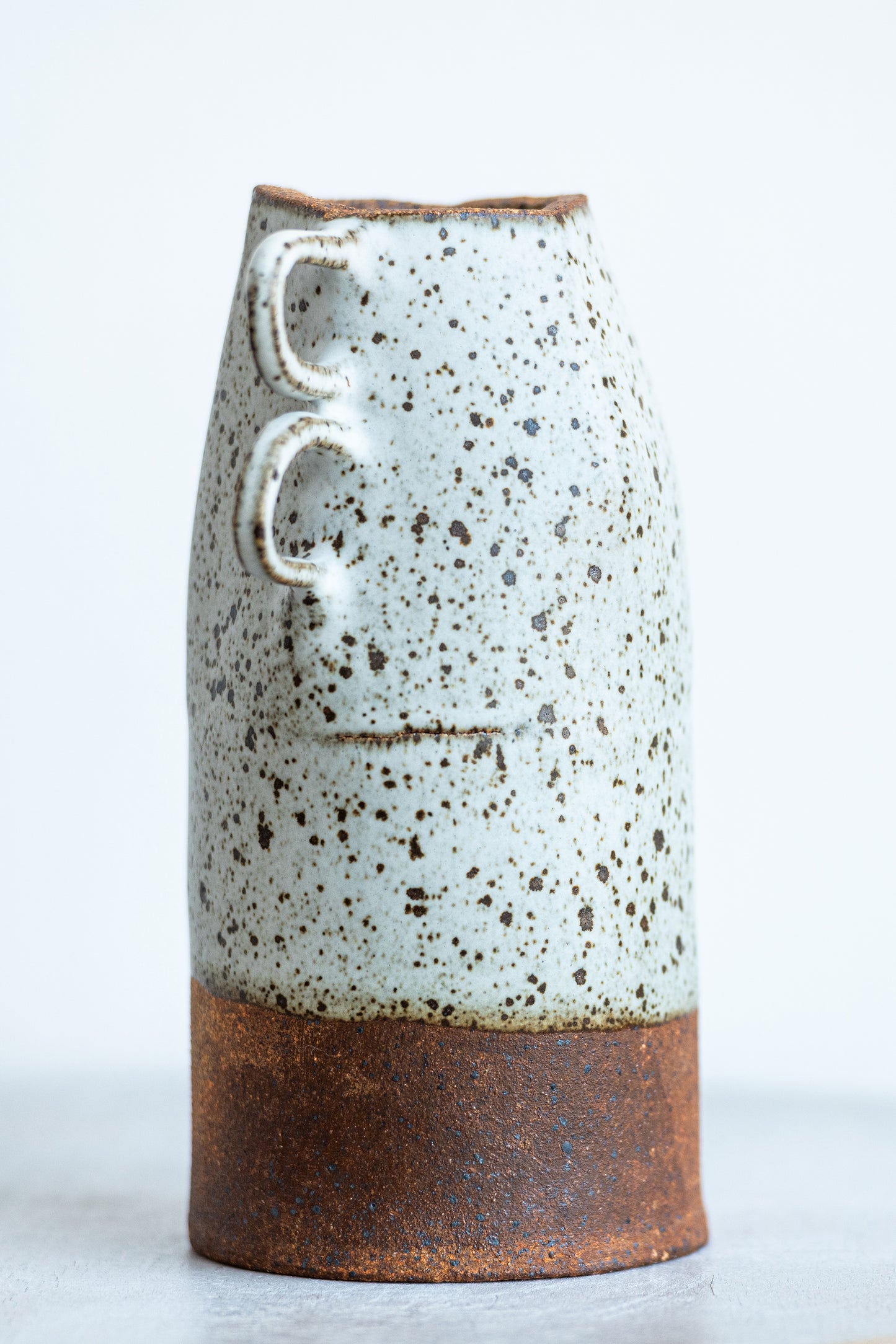 underdog stoneware vase with dual handle
