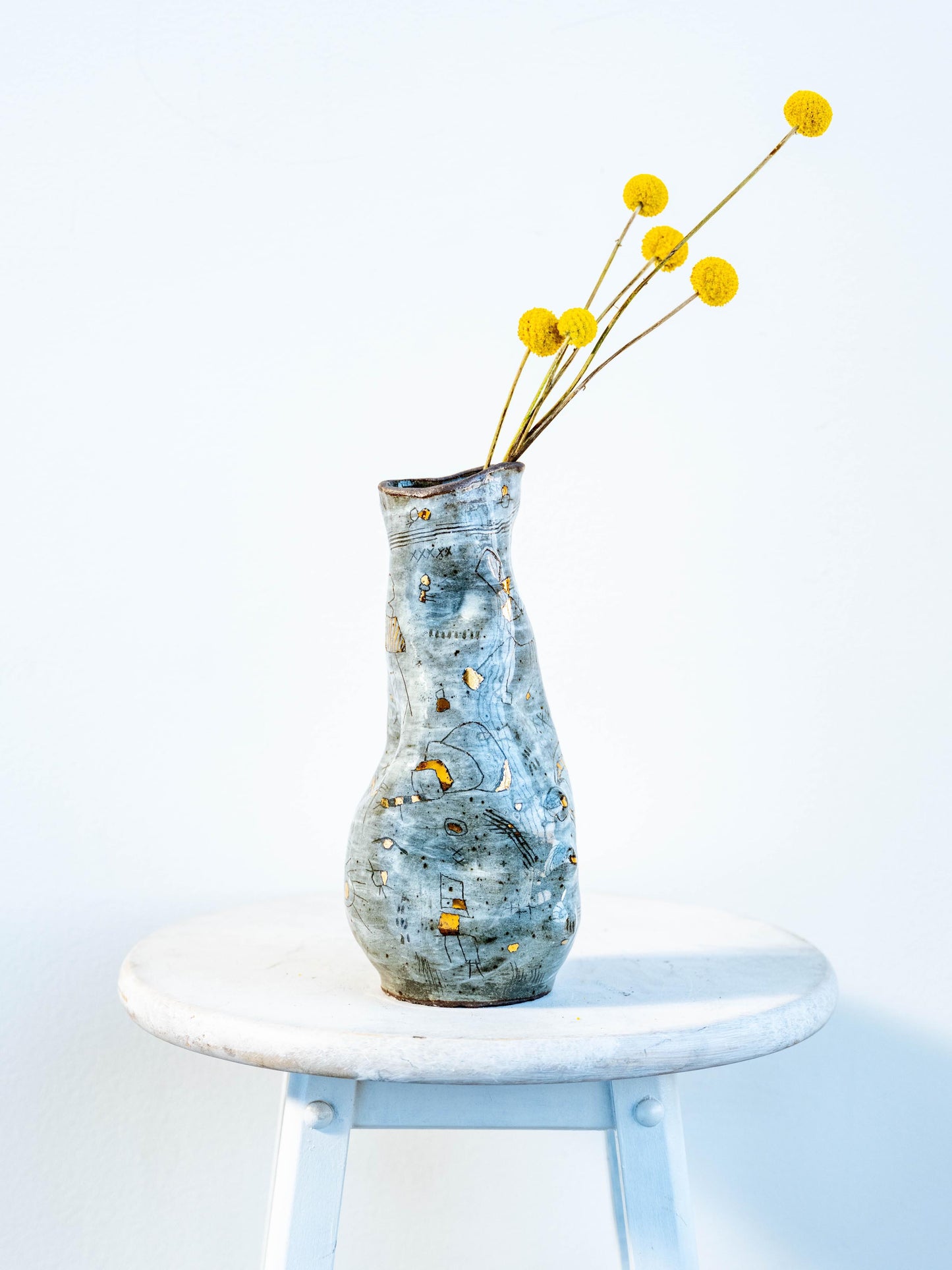 constellation collection - tall asymmetrical warped vase