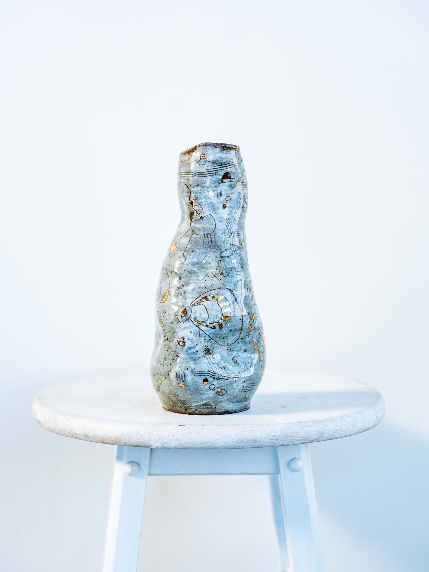 constellation collection - tall asymmetrical warped vase