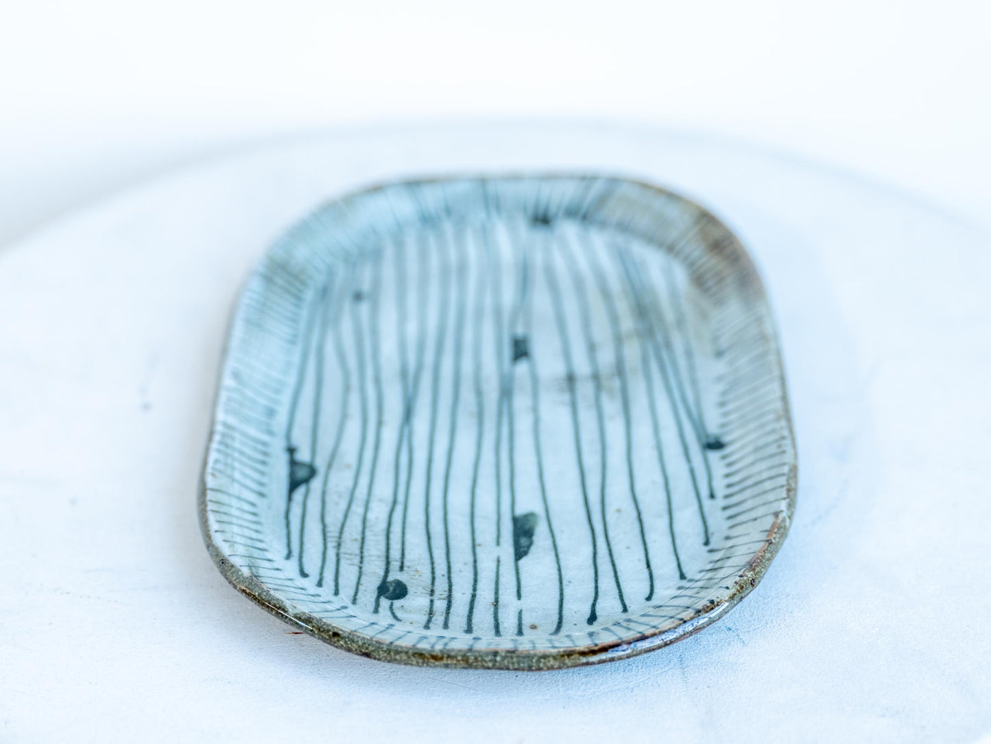 dirty stripes collection - oval plate, valet tray