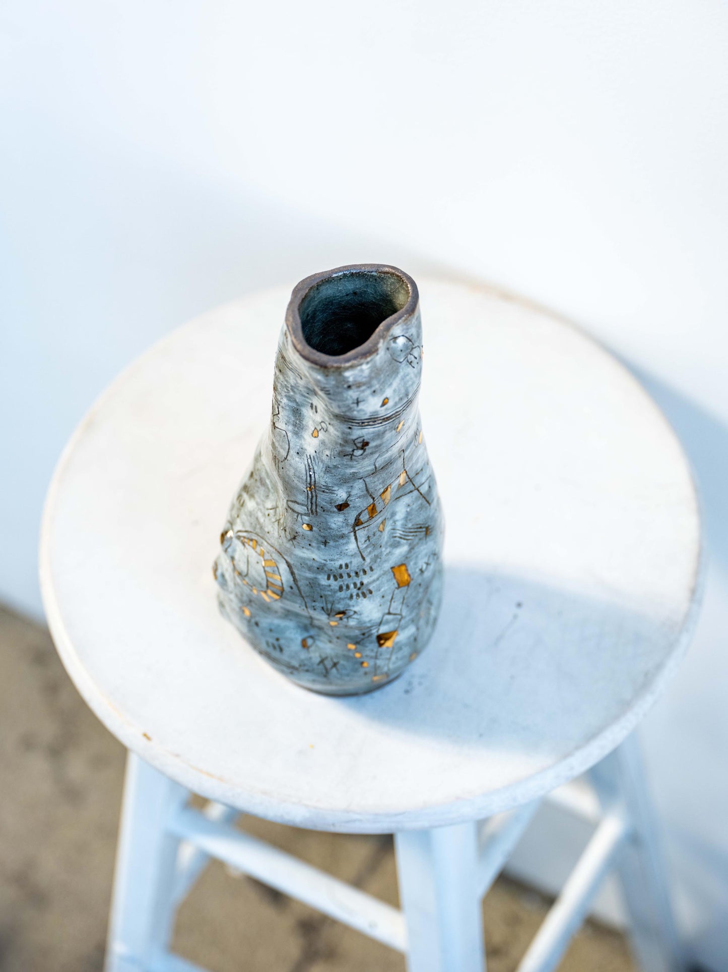 constellation collection - tall asymmetrical warped vase