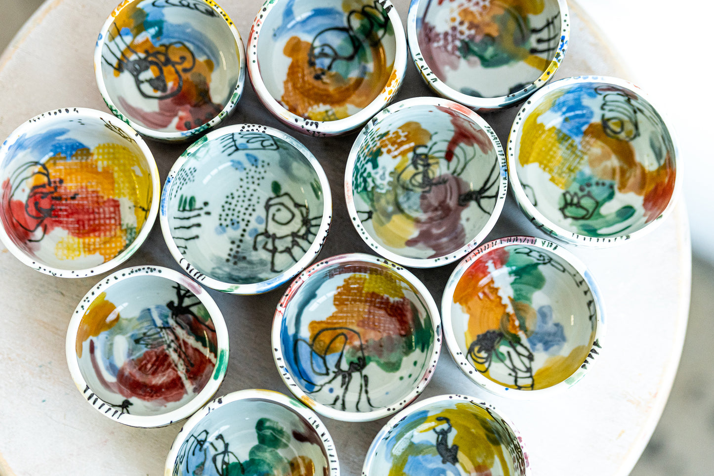 porcelain funky pots