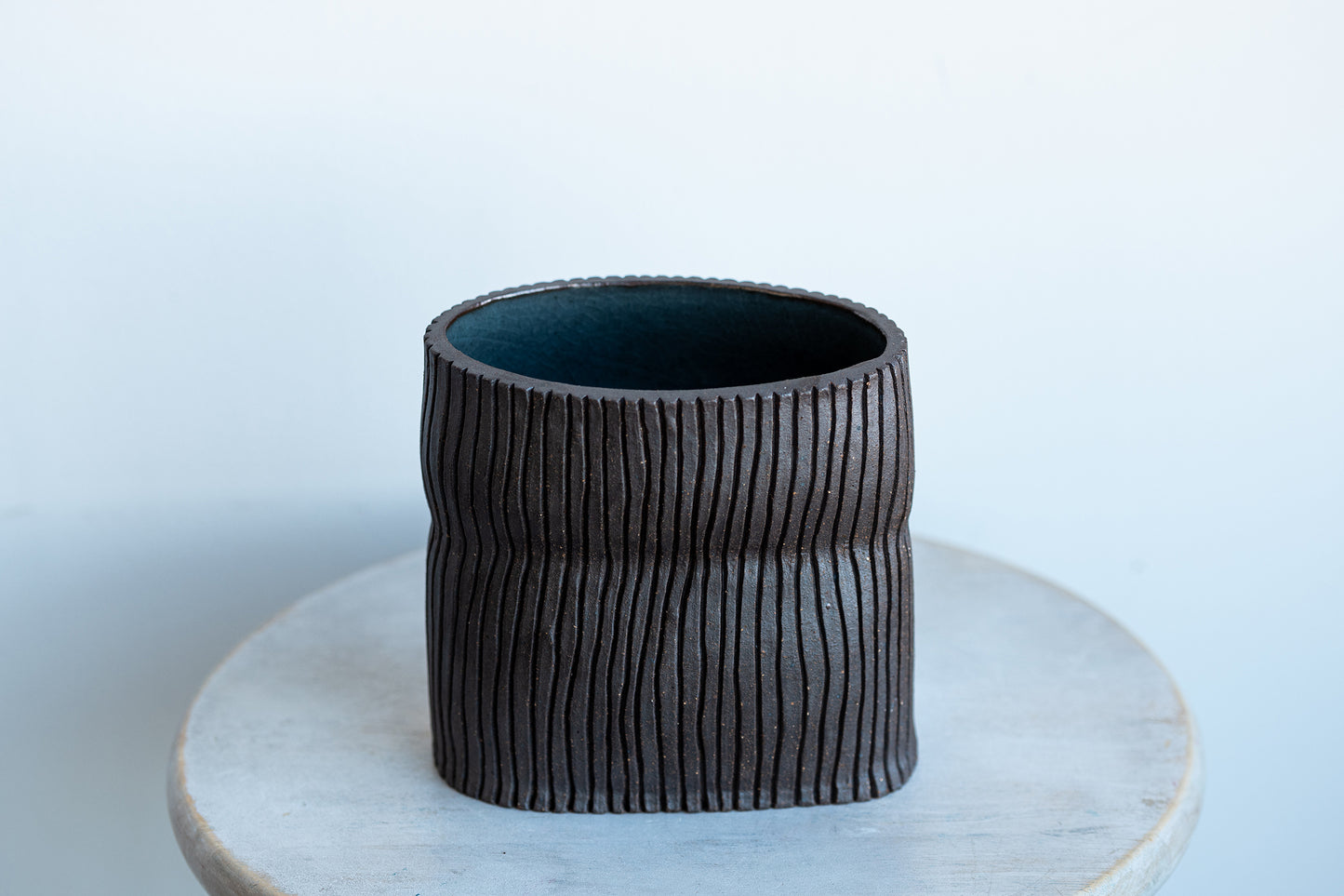 groovy stoneware vase