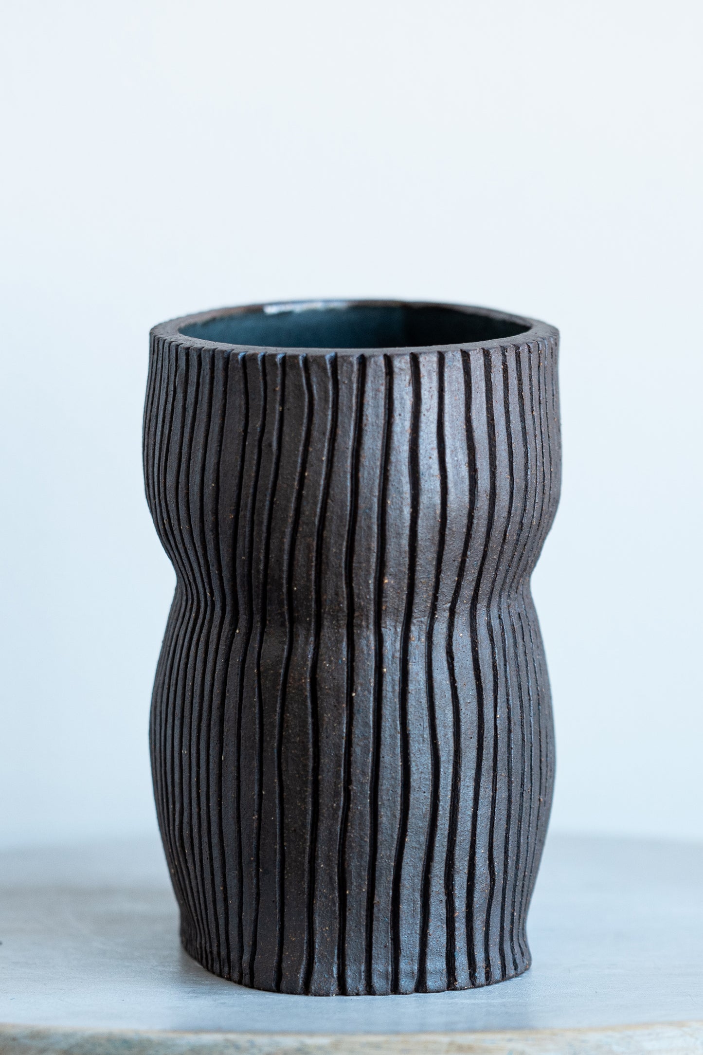 groovy stoneware vase