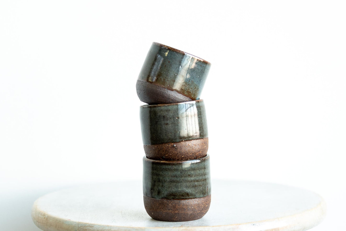 stoneware celadon cups