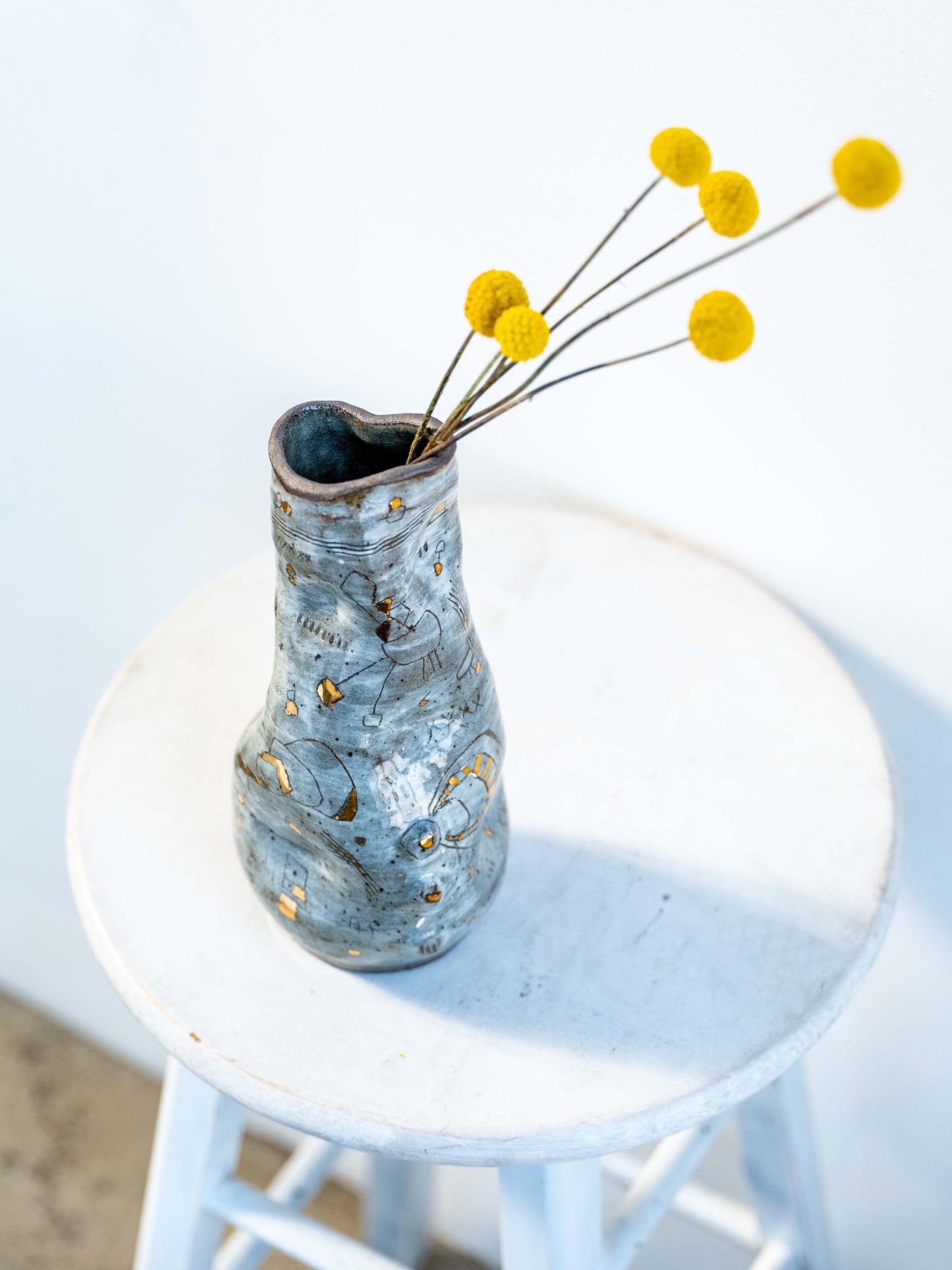 constellation collection - tall asymmetrical warped vase