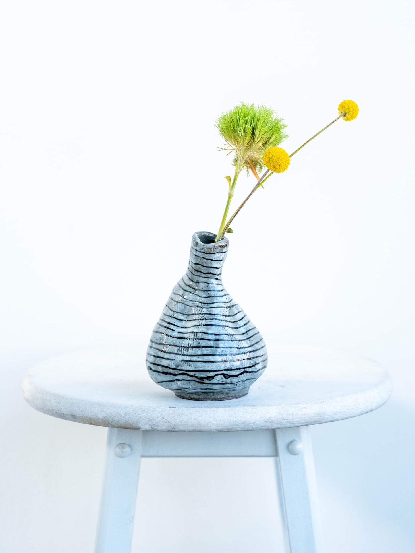 dirty collection - small asymmetrical striped vase