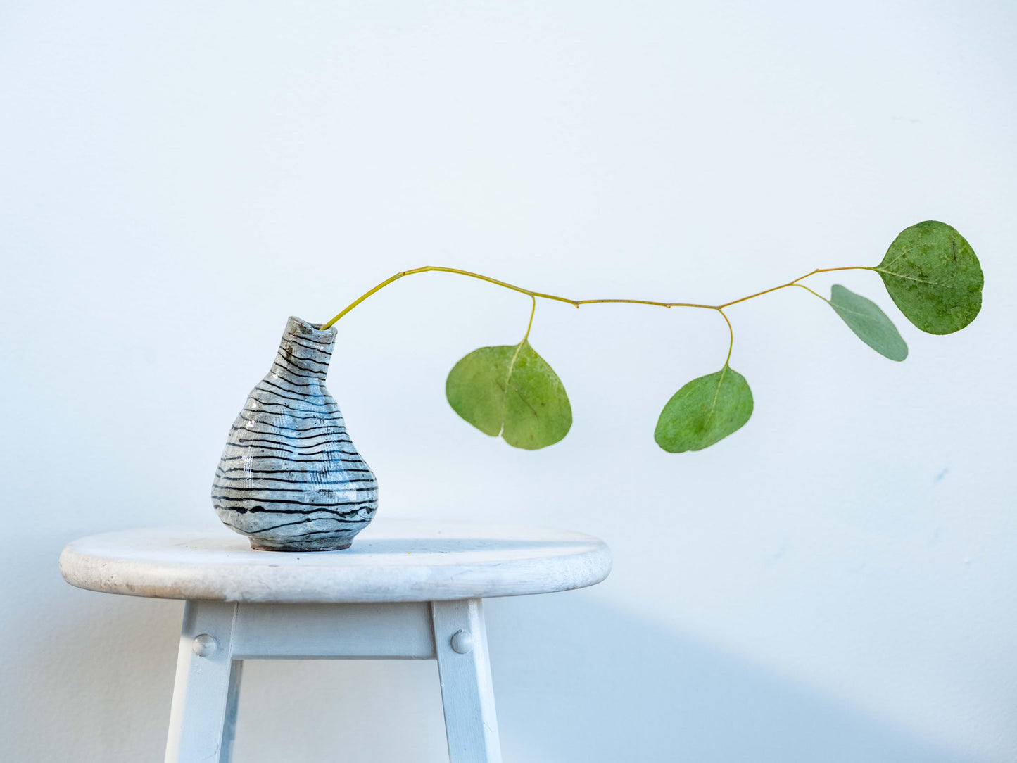 dirty collection - small asymmetrical striped vase