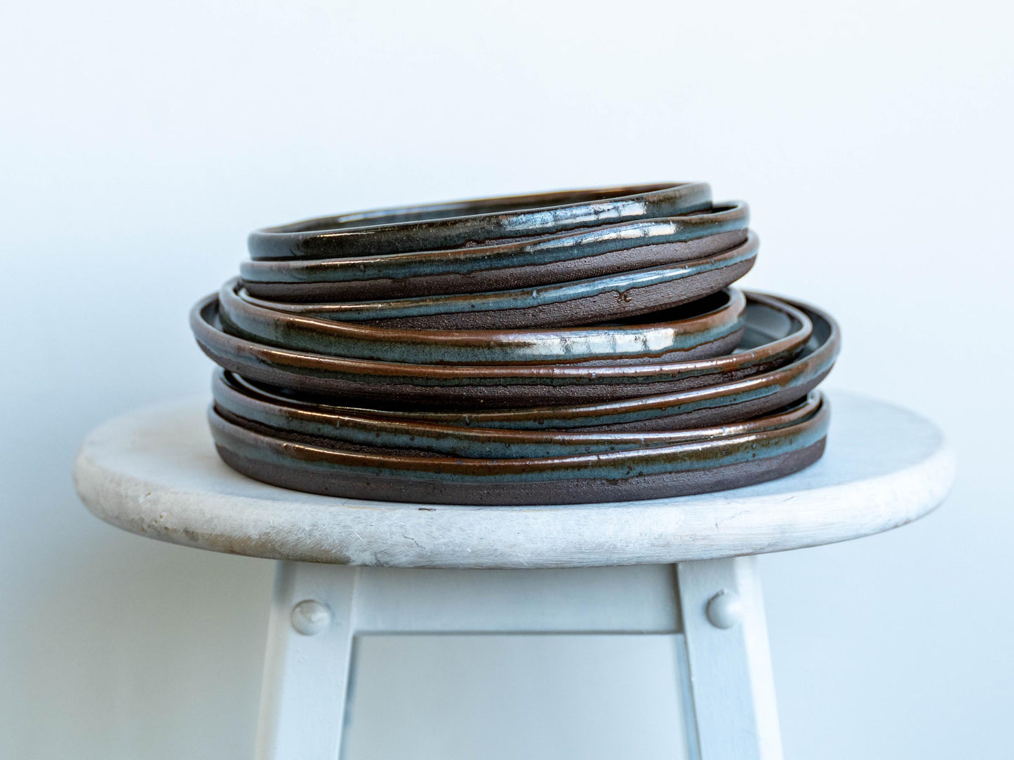 made to order stoneware celadon dinner plates