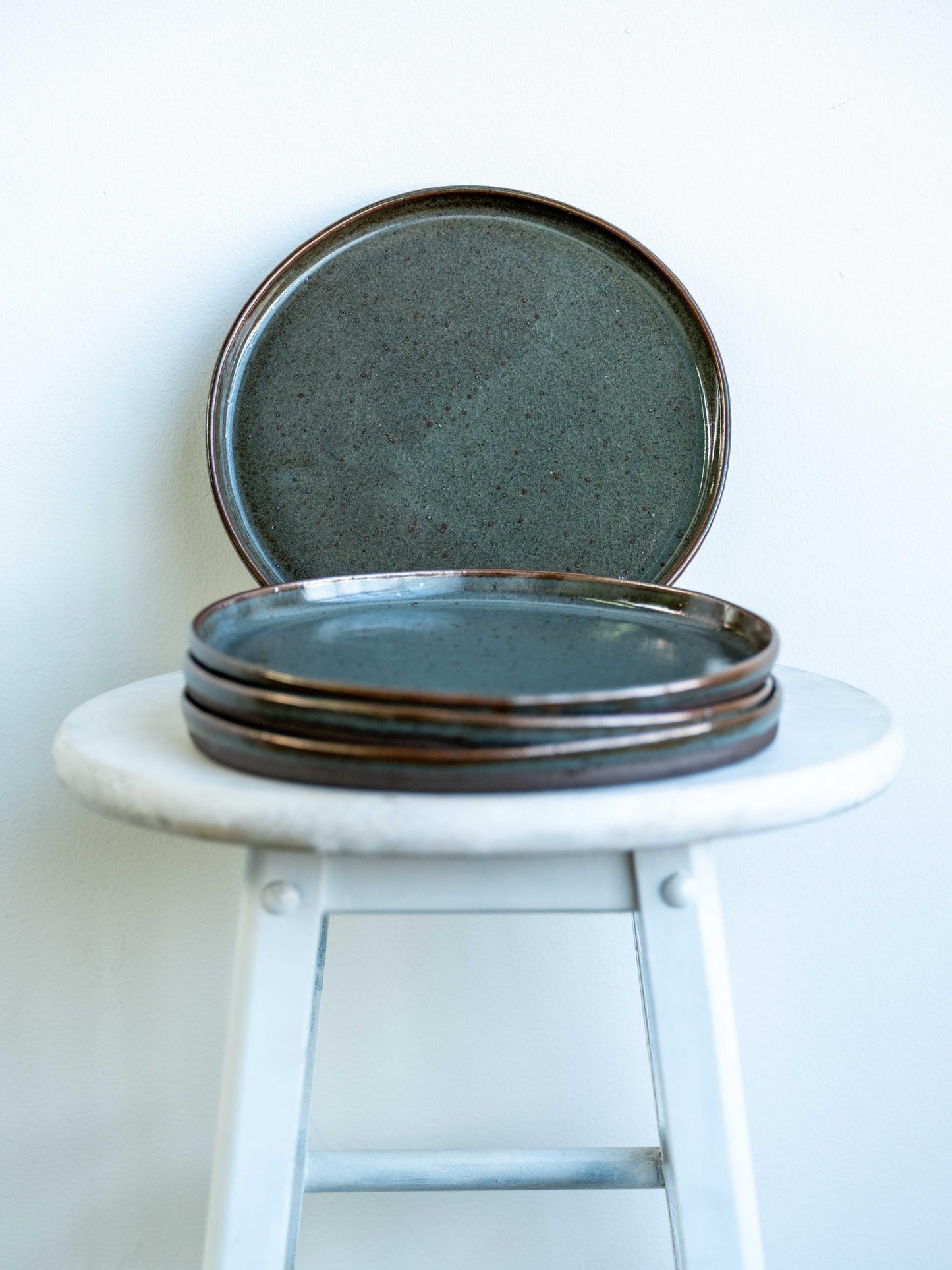 made to order stoneware celadon dinner plates