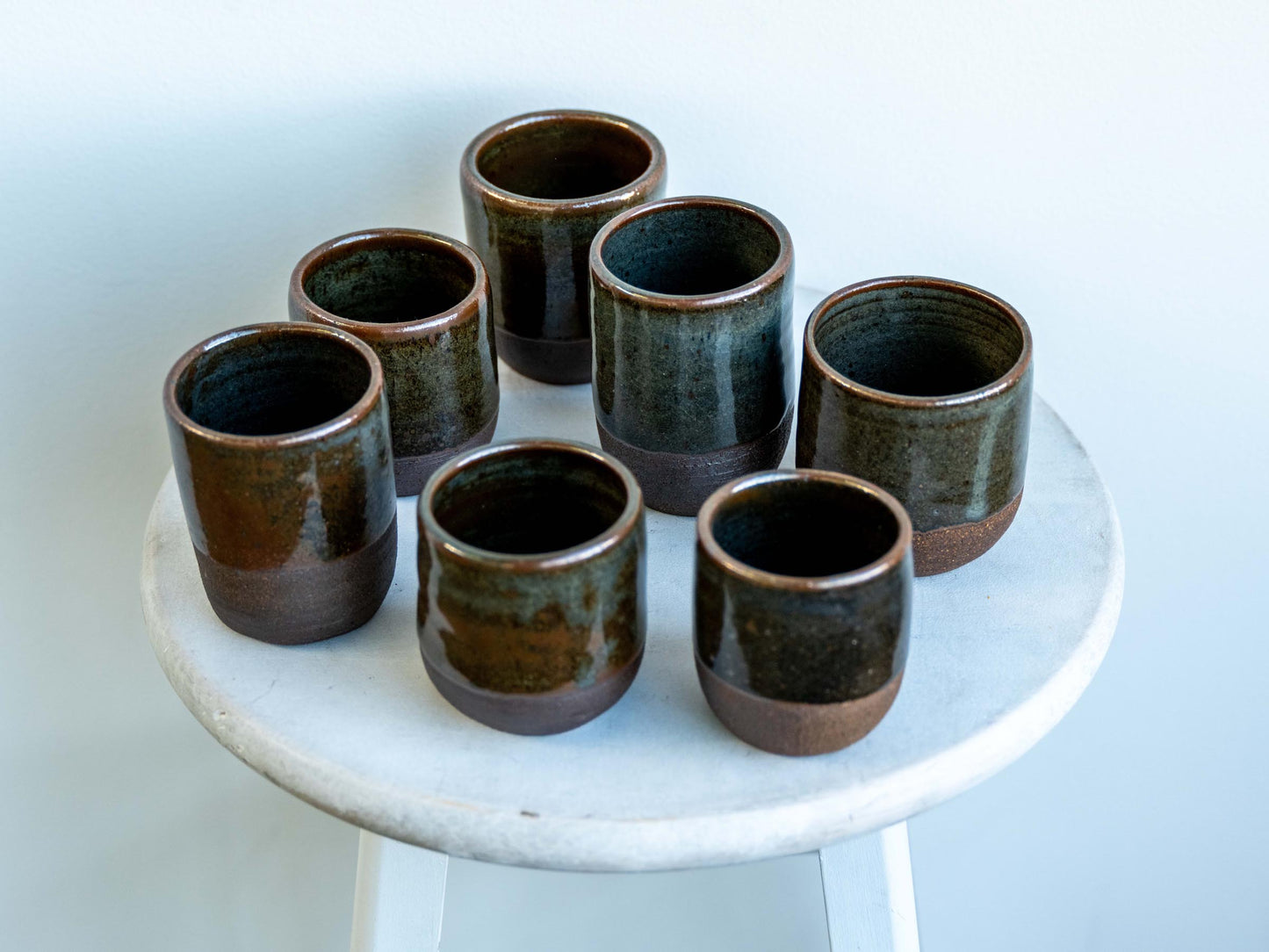 stoneware celadon cups