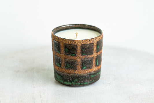 moss squares underdog stoneware candle